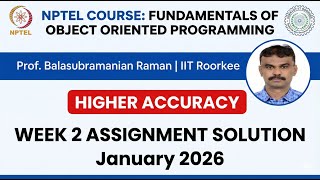 NPTEL Fundamentals of Object Oriented Programming Week 2 Assignment Solution | Jan 2026 IIT Roorkee