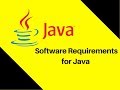 1.4 Software Requirements for Java