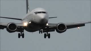 Classic Boeing 737-300 Landing at Bournemouth Airport