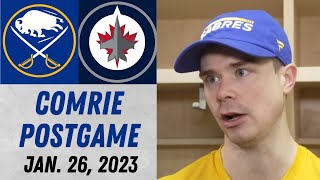Eric Comrie Postgame Interview vs Winnipeg Jets (1/26/2023)
