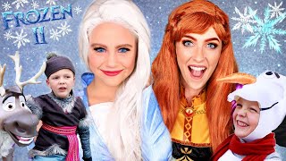 Disney Frozen 2 Elsa, Anna, Kristoff and Olaf Dress Up and Adventure Into the Unknown