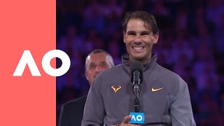 Rafael Nadal runner-up speech (Final) | Australian Open 2019