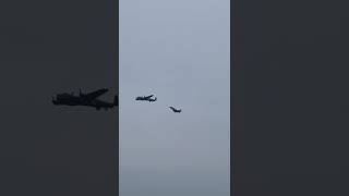 Avro Lancaster and Eurofighter (BLACKJACK) gracing cleethorpes beach on armed forces day 2023.