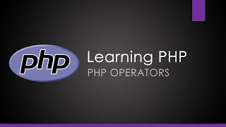 Learning PHP - Operators
