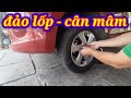 Cách đảo lốp xe tại nhà-cân mâm bấm chì là gì?/How to rotate a tire at home to weigh the lead wheel