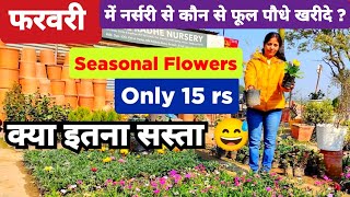 फरवरी में नर्सरी से कौन से फूल पौधे खरीदे  Plant Nursery Visit in February / Plant Name With Price