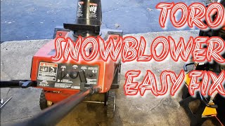 TORO SNOWBLOWER WILL IT START AND RUN EASY FIX