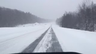 Driving conditions on the Massachusetts Turnpike