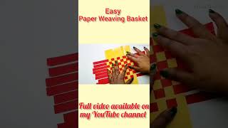 Easy Paper Weaving Basket || How to make paper Easter Basket || DIY Paper Basket