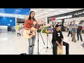 Cinta pantai merdeka - Jinbara (busking cover) by aqsara