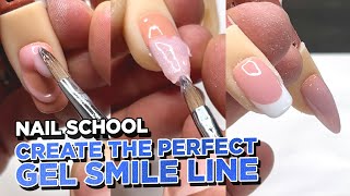 YN NAIL SCHOOL - How To Sculpt The Perfect Smile Line & Nail Shape with Gel