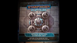 Starfinder Space Station Flip Tile Starter Set Unboxing