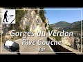 Gorges du Verdon - Rive Gauche, Balcony Road D71, Maritime Alps, France - by motorcycle and drone