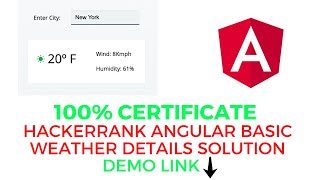 HackerRank Angular Basic Weather Details Solution |Vijay Chauhan | #HackerRank #angularBasic