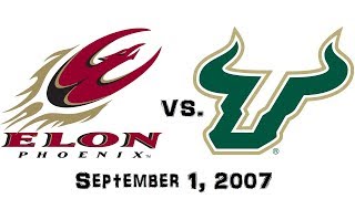 September 1, 2007 - Elon Phoenix vs. South Florida Bulls Full Football Game