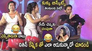 HILARIOUS FUN : Hero Nithin Reveals Rashmika Secret In Bheeshma Sets   | TWB