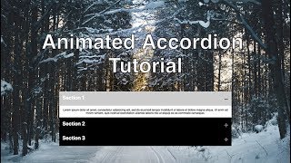 Animated Accordion Menu Tutorial | Using only HTML, CSS & JavaScript