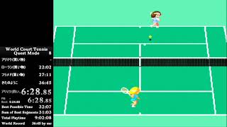 Pro Tennis World Court (PC Engine) - Quest Mode Speedrun in 32:22