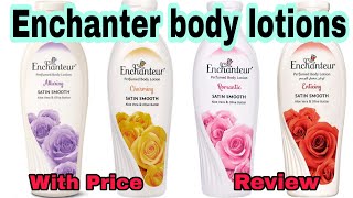 Enchanteur Body Lotions | Best Body Lotions with Romantic Smell |Top Smelling Body Lotions | Be Glam