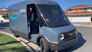 Amazon's Rivian delivery van spotted dropping off packages in Los Angeles