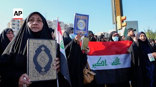 Iraqi Muslims protest Quran burning in Sweden