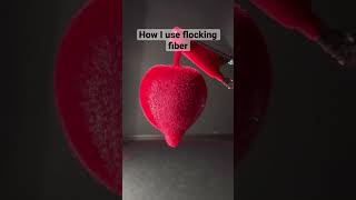 How I use flocking fibers 🍒#artprocess #flocking #diycrafts