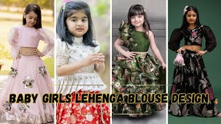 lehenga blouse design for baby girls/crop top for girls #fashion #croptop #kidswear