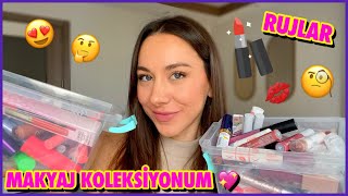 MAKYAJ KOLEKSİYONUM: RUJLAR 1 💄 |  24 RUJ DENEDİM 😱 FAVORİ RUJLARIM 😍