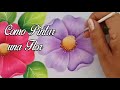 Como Pintar una Flor en Color Lila