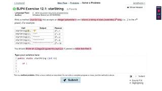 Practice It : starString (Recursion)