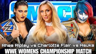 Rhea Ripley vs Charlotte Flair vs Asuka Full Match WWE SmackDown 10 June 2023 Highlights