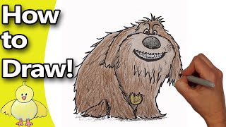 How to Draw Secret Life of Pets Characters | How to Draw Duke |  Step by Step