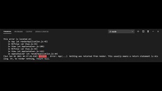 Error: HomeScreen(...): Nothing was returned from render. SOLVED