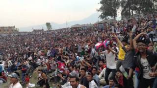 Nepal VS Namibia cricket match world cricket league championship crowd in kirtipur