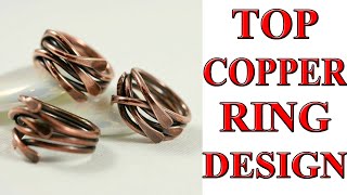 TRENDY COPPER RING DESIGNS FOR MEN || COPPER WIRE RING DESIGNS ||