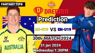 AU-U19 vs EN-U19 Dream11 Prediction, 30th ODI Match, Australia Under-19 vs England Under-19 Dream11