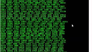 Matrix effect in notepad and CMD.