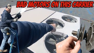 I found Multiple Bad Motors on this Carrier Package Unit