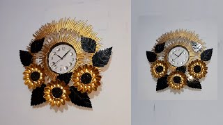 Increíble reloj motivo de girasol - amazing sunflower motif wall clock