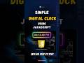 Digital Clock in 60 Seconds | HTML CSS JavaScript #coding #javascript