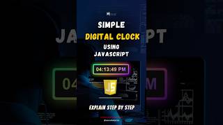 Digital Clock in 60 Seconds | HTML CSS JavaScript #coding #javascript