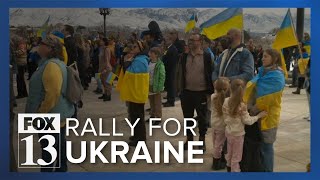 Utahns rally for Ukraine after one year of Russian invasion