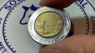 1991 Italy 500 Lire Coin • Values, Information, Mintage, History, and More