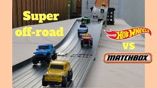 Hot Wheels vs Matchbox fat track Super off-road hill  tournament race