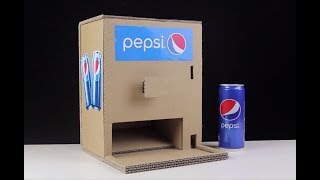 How to make PEPSI VENDING MACHINE from Cardboard