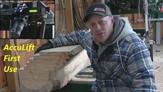 Byers Timbertech AccuLift First Use on Woodland Mills Sawmill