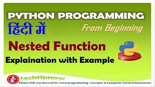 Nested Function In Python | Closure and Encapsulation with Nested Function | Function as object P-1