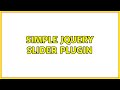 Simple jQuery Slider Plugin