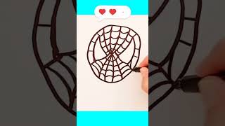 Dibuja y Colorea A SPIDERMAN 🕷️🕸️❤️#shorts #spiderman #satisfyingart #spidermanhomecoming #drawing