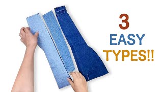 DIY 버리는 자투리로 매우 쉬운 지갑 3가지 만들기/3 super easy wallets to make from scrap jeans/청바지 리폼/Upcycling jeans